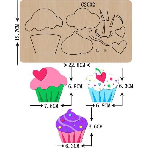 New Ice cream Wooden die Scrapbooking C2002 Cutting Dies