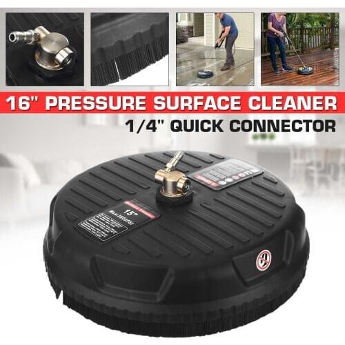 High Pressure Cleaner Round Attachment Flat Surface Cleaner Power Washer Gas Pressure Washer + 1/4" Quick Connector Adapters