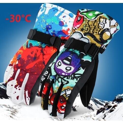 AS FISH Professional Men Women Ski Gloves Snowboard Gloves Motorcycle Riding Winter Warm Windproof Waterproof Unisex Snow Gloves