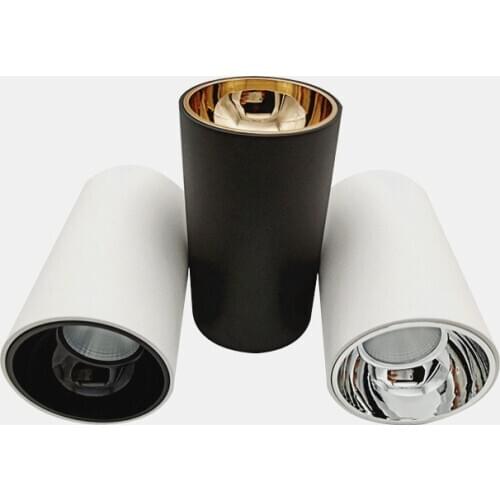 Dimmable Cylindrical COB LED Downlights 9W 12W 15W LED Ceiling Spotlights AC110~240V LED Ceiling Wall Lamps Indoor Lighting