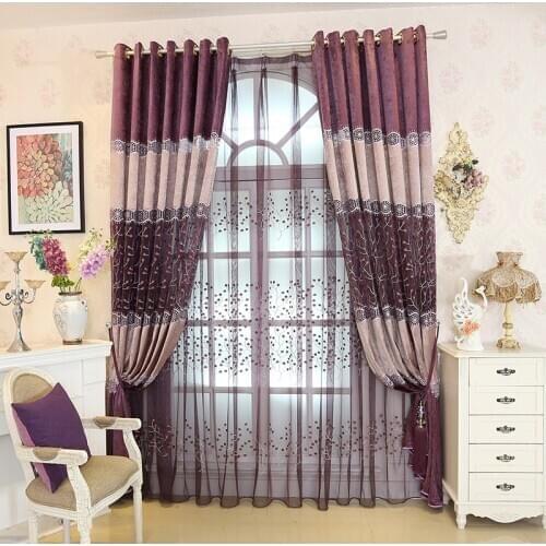 Modern Minimalist Embroidered Water Wave Curtain Curtains for Living Dining Room Bedroom Blackout Curtain