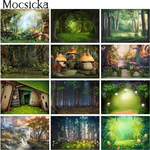 Fairy Tale Wonderland Dreamy Fantasy Forest Jungle Nature Scenery Backdrop Vinyl Photography Background For Photo Studio Shoot
