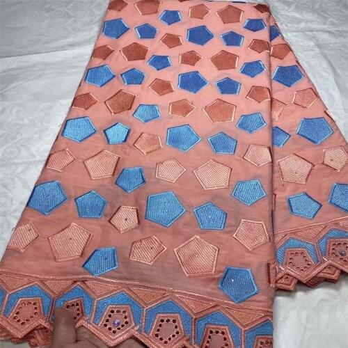 High Quality Lace African Cotton Lace Fabric With Stones Embroidery Swiss Voile Lace In Switzerland For Wedding Dress L22-26