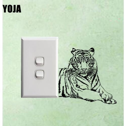 YOJA Distinctive Antiquity Beast Magic Switch Tigers Wall Sticker Room Decor Beautiful Colored Cool 14ss0063