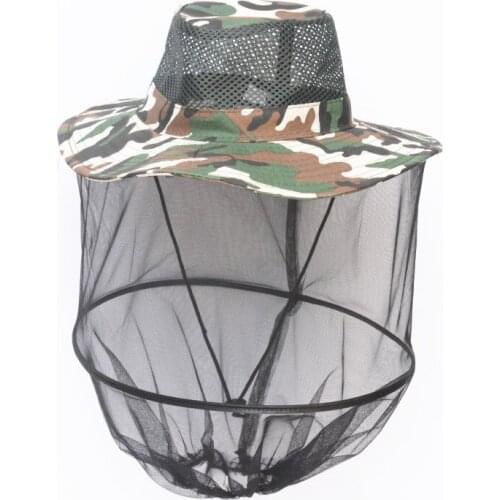 Face Protector Travel Camping Equipment Mosquito Insect Mesh Cap Head Face Protector Net Midge Hat for Outdoor Camping