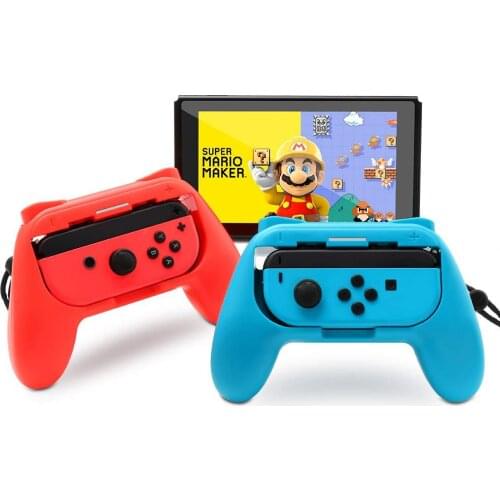 Anti-Scratch Hand Grip Gamepad Protective Skin Cover with Rubber Pads Straps Caps Case for Nintend NS Switch Joy Con Controller