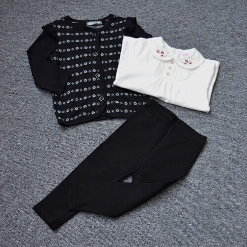 A Mandarin Orange Home Girl Lovely Lapel Long Sleeve T Pity + Thin And Thin Knitting Jacket + Black Elastic Force Hit Underpant