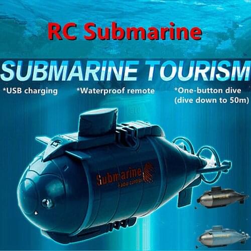 1PC Mini RC Submarine Kids Toy Simulation Submarine Model Boy Gift Speed Boat Remote Control Drone