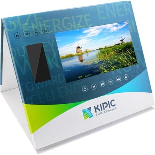 2021 popular Hardcover 7inch video screen brochure lcd video brochure video palyer brochure for marketing advertising