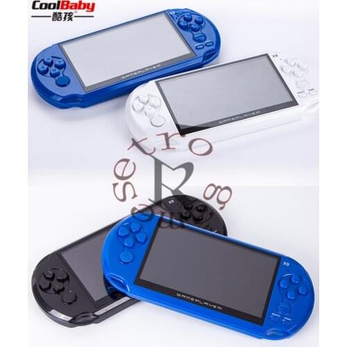 5 Inch Large Screen LCD Coolbaby X9 Nostalgic 8G Handheld Retro Game Console Video MP3 Player for GBA/NES games