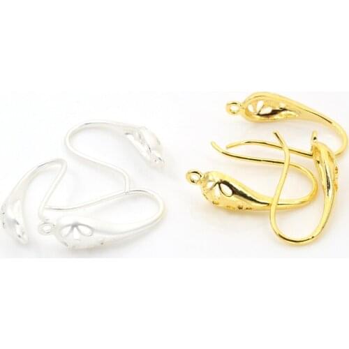6pcs ( 3pair) 20x11mm Matte Silver Plated and Gold Color Ear Hooks Earring Wires for Handmade Women Fashion Jewelry Earrings