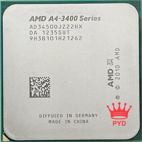 AMD A4-Series A4-3450 3450 2.9 GHz Dual-Core CPU Processor AD3450OJZ22HX Socket FM1