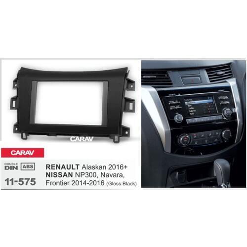 CARAV 11-575 Car Radio Fascia Panel for NISSAN NP300 Navara 2014+ (Piano black) Stereo Fascia Dash CD Trim Installation Kit