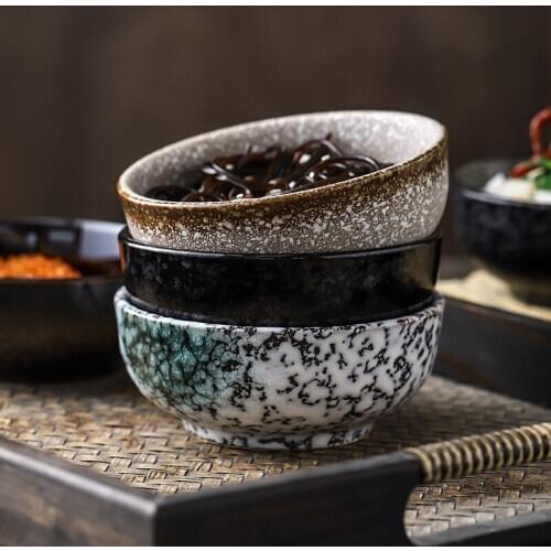 Japanese style 4.5 inch bowl ceramic rice bowl home small soup bowl eat bowl noodle bowl sushi daily restaurant tableware