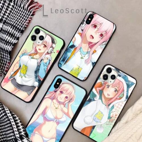 Super Sonico Anime Sexy Girl Phone Cases for iPhone 11 12 pro XS MAX 8 7 6 6S Plus X 5S SE 2020 XR Soft silicone Shell Cover