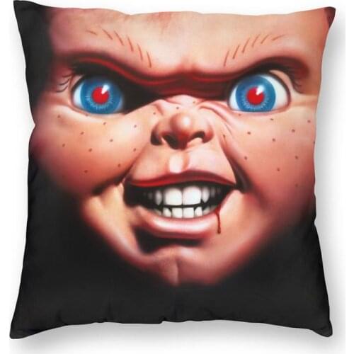 Horror Killer Chucky Cushion Cover 3D Printing Childs Play Movie Throw Pillow Case for Car Custom Pillowcase Home Decor