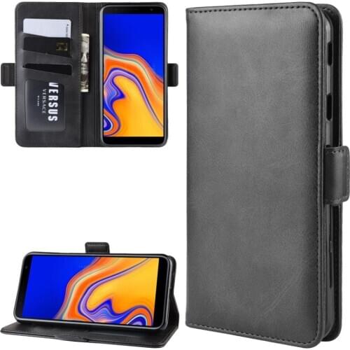 Case For Samsung J4+ J4 Plus J415F Leather Wallet Flip Cover Vintage Magnet Phone Case For Galaxy J4 Core Coque