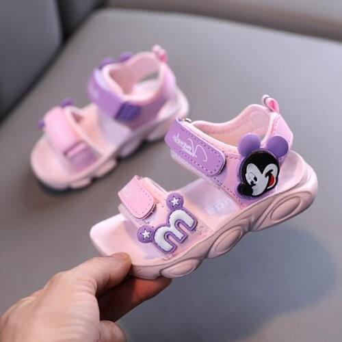 Mickey Mouse Childrens Sandals for Boys Girls Summer Cool Toddler Boys Sandals Cartoon Kids Running Shoes