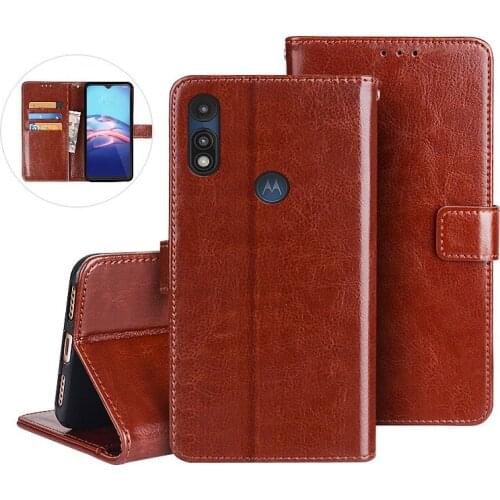 For Motorola Moto E 2020 6.2 inch Leather Case on For Coque Moto E 2020 Premium Magnetic Flip Wallet Cover Phone Cases Fundas