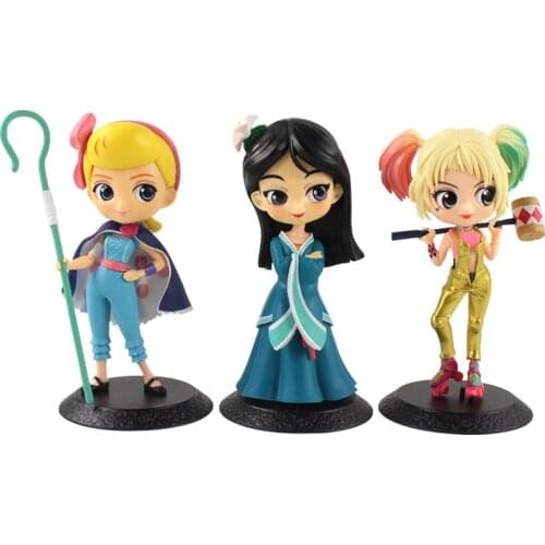 15cm Q Posket Mulan Bo Peep Shepherdess PVC Action Figure Toys Doll Qposket Models For Kids Gifts