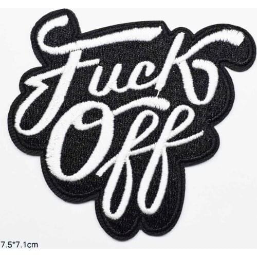 Off Letters Ironing Hippie Patches for Clothing Jeans Iron On Embroidered Clothes Patches For Clothing Spirited Away Wholesale