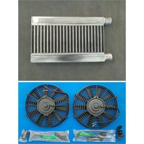 Alloy Aluminum Intercooler + Fans For 1986-1990 Ford Escort Mk4 MK IV RS Turbo 1.6 L S2 Airtec Single Pass Alloy Kit RST