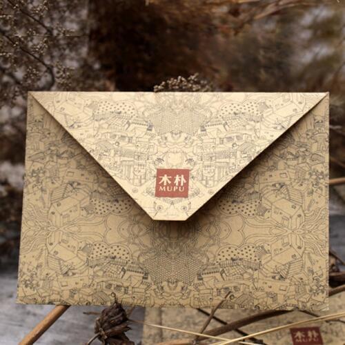 50pcs/lot Envelopes Vintage Retro Kraft Paper Envelope European Style Envelopes For Card Scrapbooking Christmas Gift Packing