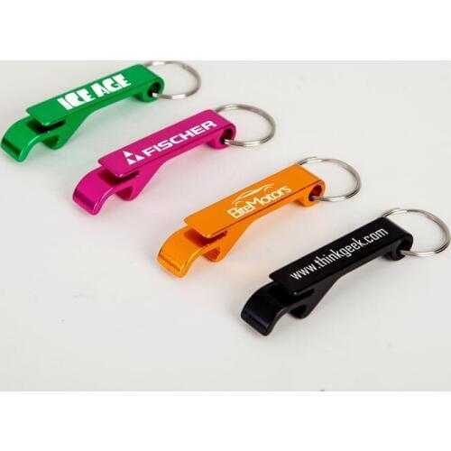 100pcs Metal Aluminum Key Chain Bottle Openers Personalized Keychain Bottle Opener Business Gift Birthday Souvenir Custom Logo