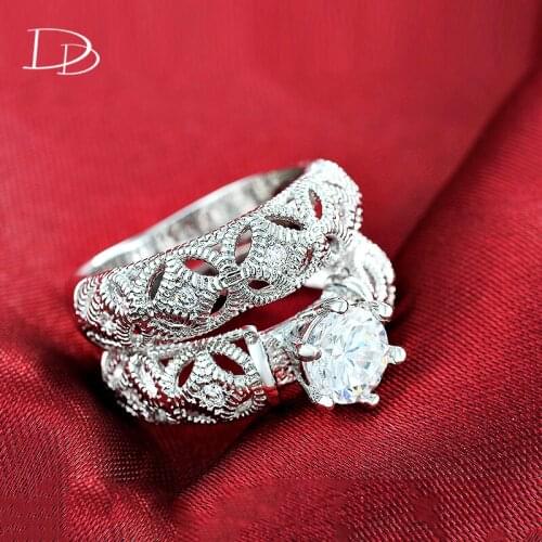 DODO vintage Band Bridal Rings Sets Wedding Engagement Rings For Women Anelli Trendy Jewelry Anillos Ladies Rings Bagues DD150
