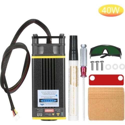 Upgrade 5500mW/10W/20W/30W/40W Laser Module Laser Head 450nm Blue Lase For Laser Machine CNC DIY Laser Wood Marking Cutting Tool