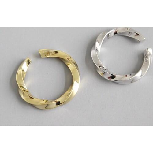 100% 925 Sterling Silver Wedding Rings For Women Accessories, Fashion Irregular Twisted Female Ring Silver 925 Fine Jewelry