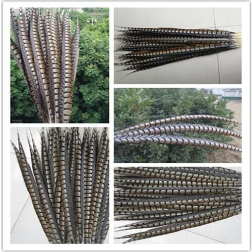 100pcs/lot beautiful natural copper chicken side tail feathers long 60-110 cm /24-44 inch Dance show decoration feather