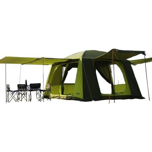 8-10 Person Use Ultralarge Barraca Double Layer Waterproof Windproof Camping Tent Outdoor Self-driving Tour Beach Party Tent