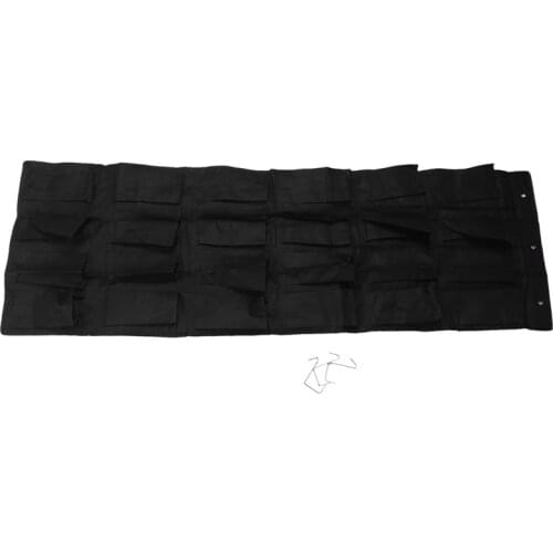 Hanging Shoes Organizer 24 Large Mesh Pocket, Over Door Shoes Rack Organizer Storage - Black