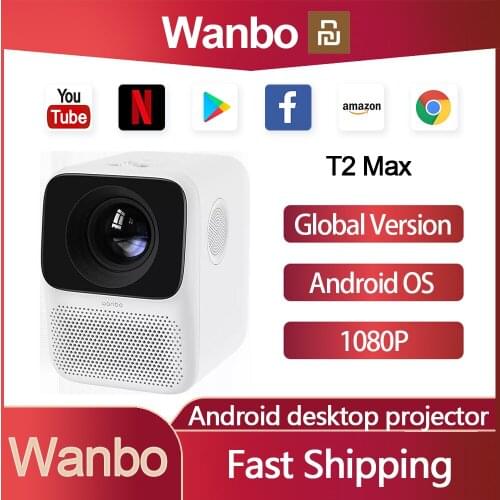 Original YOUPIN Wanbo T2 MAX Projector 1080P Mini LED Portable Projector Vertical Keystone Correction For Home Office EN Version