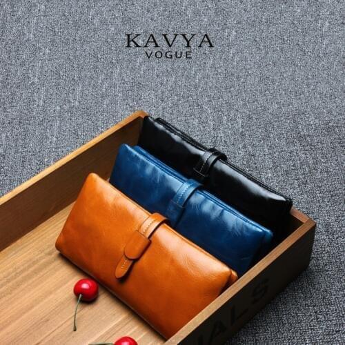 SALE!! FREE SHIPPING 100% First Layer of Genuine Leather Wallet Womens Long Section Retro Purse Fashion Clutch Bag