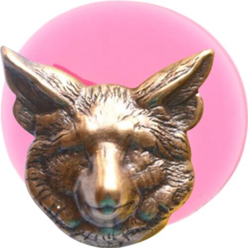 Fox Head Silicone Molds 3D Animals Cupcake Topper Fondant Mold Cake Decorating Tools Candy Clay Chocolate Gumpaste Moulds