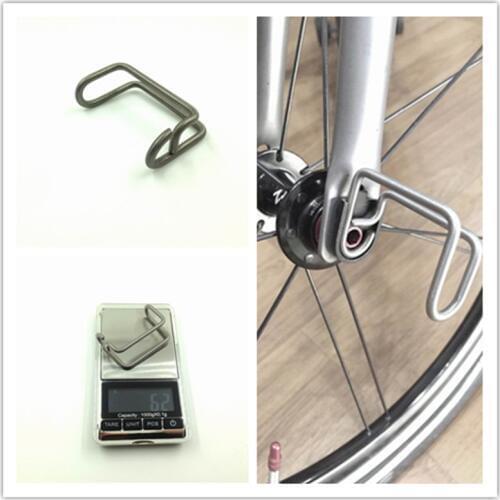 Folding bicycle titanium E-type hook for bromptom front fork hook without mud baffle