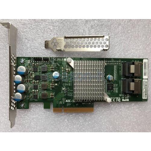 SuperMicro AOC-S2308L-L8I+ 8 Ports SAS-600 PCIe 6Gb/s Server raid0/1/10/JBOD Controller Card