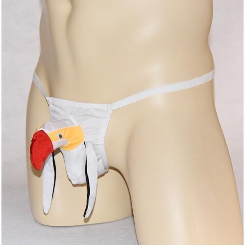 Mens Funny Turkey Bird Pattern Bikini G-String Thong T-Back Cosplay Sexy Costume Underwear Underpants Gay Jockstraps Panties