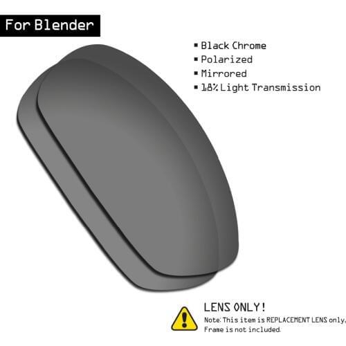 SmartVLT Polarized Sunglasses Replacement Lenses for Oakley Blender - Black Chrome