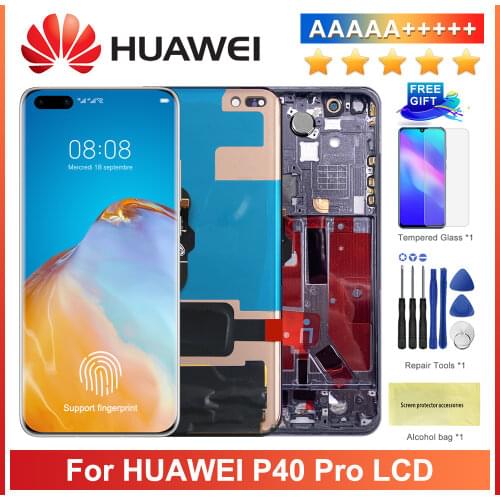 6.58'' Original For Huawei P40 Pro LCD display Touch Screen Digitizer Replacement Parts for Huawei P40 Pro ELS-AN00 lcd