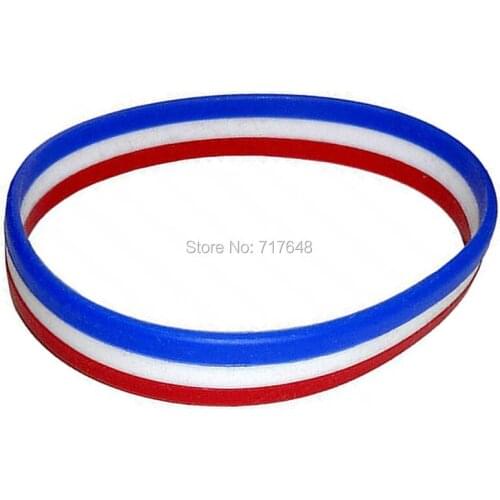 1000pcs France French Flag wristband silicone bracelets free shipping by FEDEX A