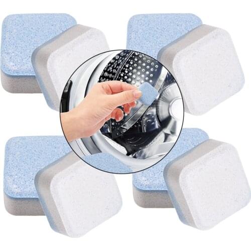 12pcs Washing Machine Cleaning Effervescent Tablets Washer Deep Cleaner Laundry Soap Deep Descaling
