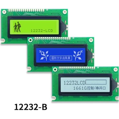 18PIN Parallel 12232B LCD Graphic Module SED1520 Controller 5V 3.3V Backlight