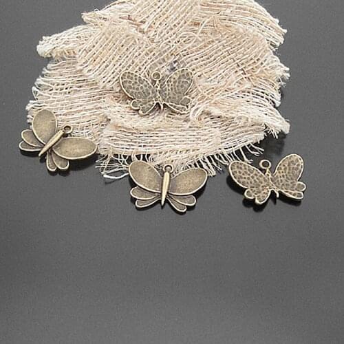 20907)20PCS 27x18MM Antique Bronze Zinc Alloy Butterfly Charms Pendants Diy Jewelry Findings Accessories Wholesale