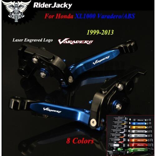 8 Colors Blue+Titanium For Honda XL1000 Varadero/ABS 1999-2013 2009 2010 2011 2012 CNC Motorcycle Adjustable Brake Clutch Levers