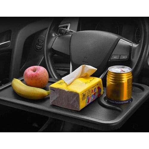 Car Steering Wheel Tray Holder Multifunctional Plastic Table for Auto Eat Work Food Meal Goods Support Tray Car Laptop Desk