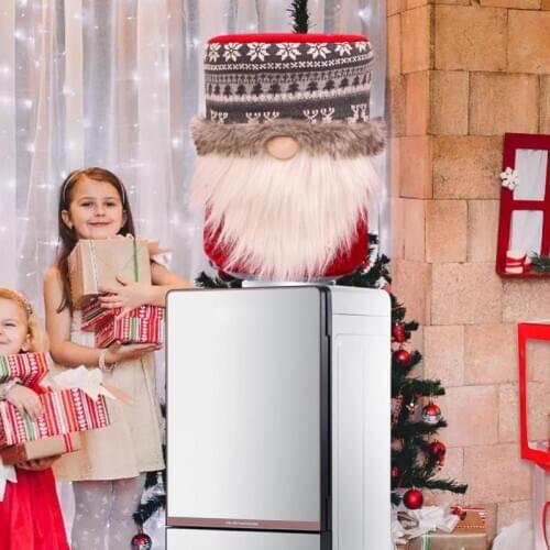 Cartoon Snowman Santa Claus Cloth Drinking Bucket Cover Dustproof Water Dispenser Protective Cover Case Christmas Decor