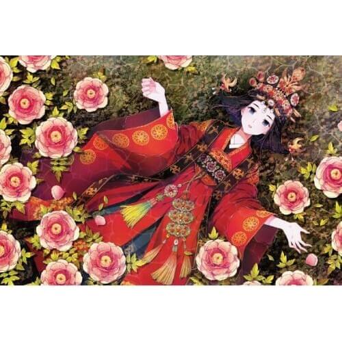 Decompression and upgraded version paper artifact 1000 pieces jigsaw puzzle white card adult toys Girls wedding dress